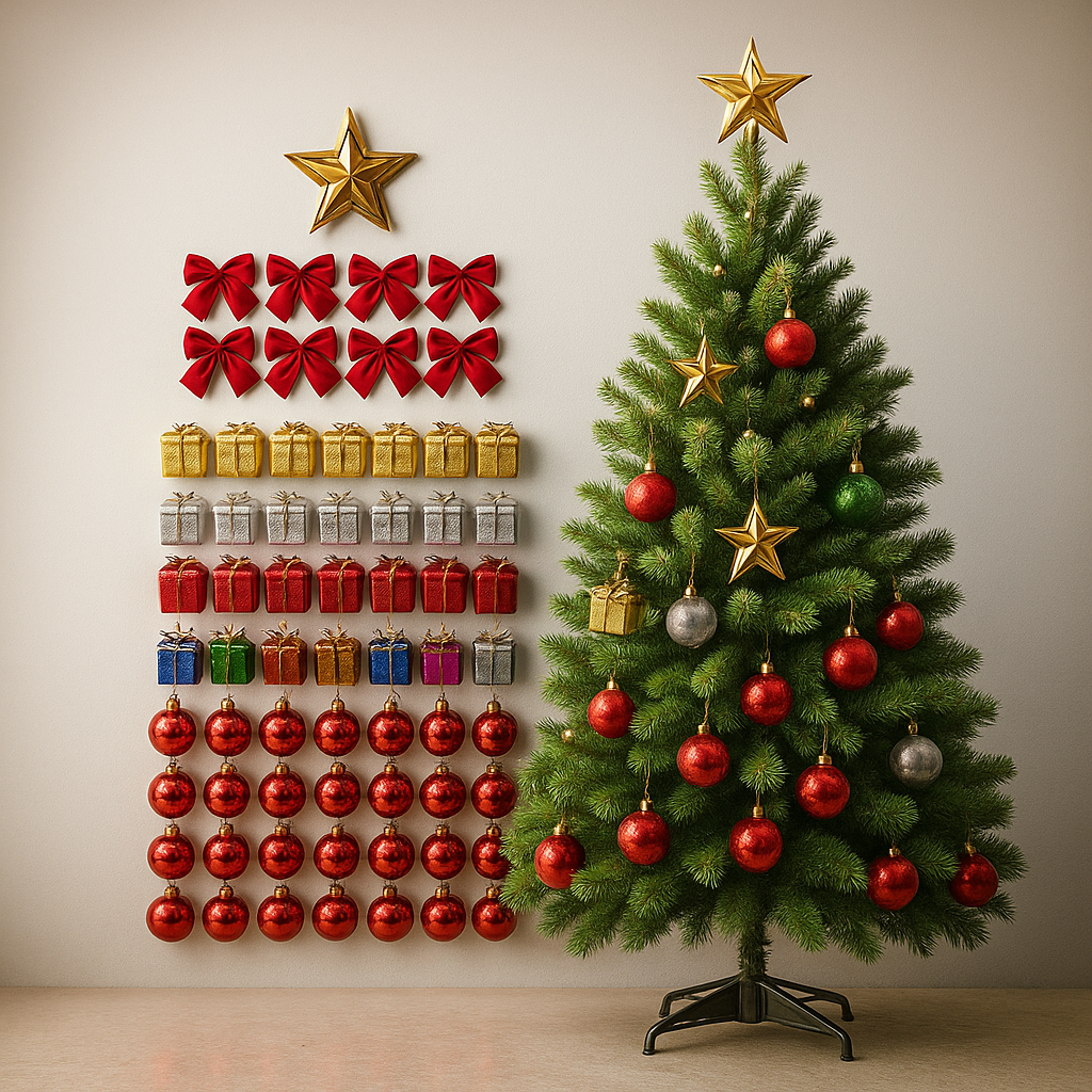 Árvore De Natal 1.20cm Com 110 Galhos - 81 Enfeites