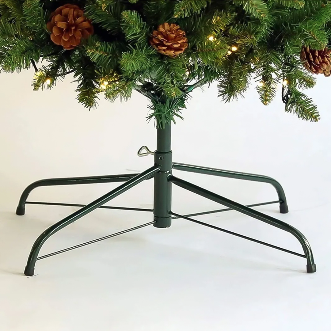 Árvore de Natal 1,80m - 350 Galhos - Base de Ferro Premium