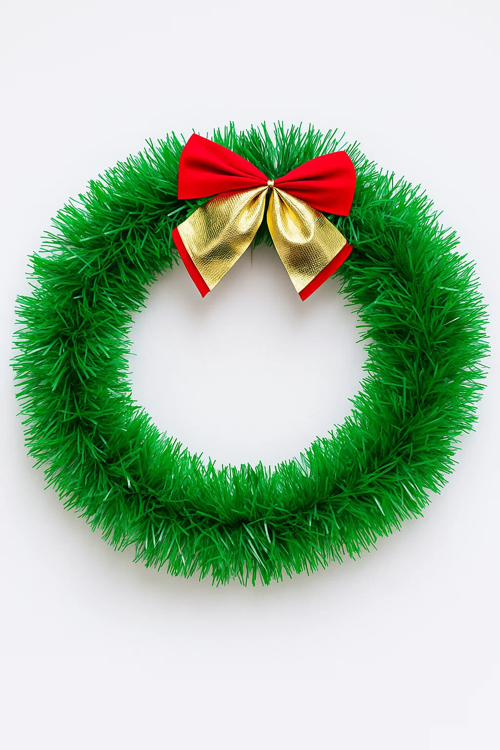 Guirlanda de Natal com Laço Vermelho – Enfeite para Porta, Decoração Natalina Festiva