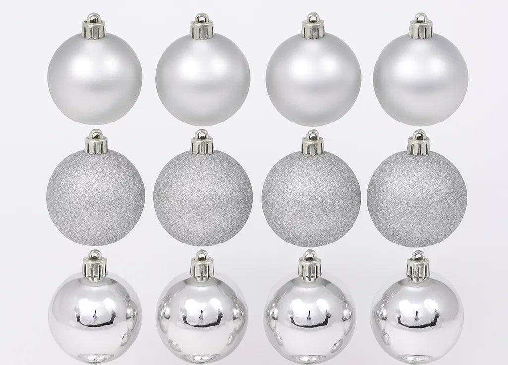 Kit Bolas Natalinas Decorativas Mistas – Lisa, Fosca e Glitter para Árvore de Nata