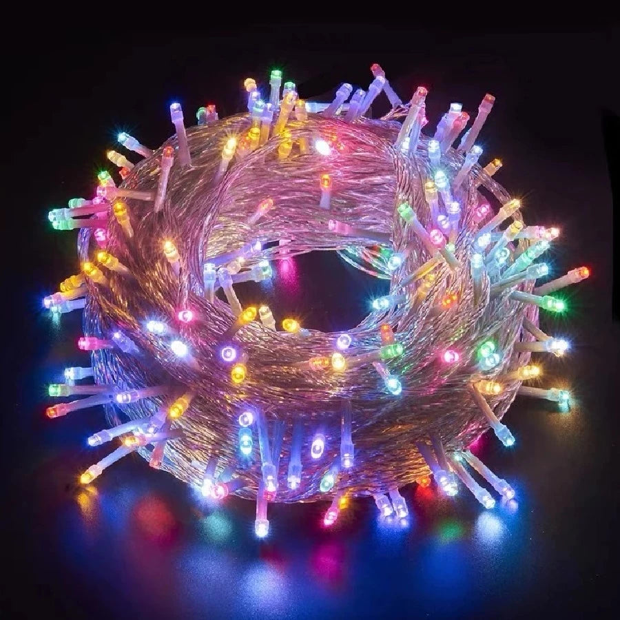 Pisca-Pisca de Natal 100 Leds – 10m, 8 Funções e Várias Cores