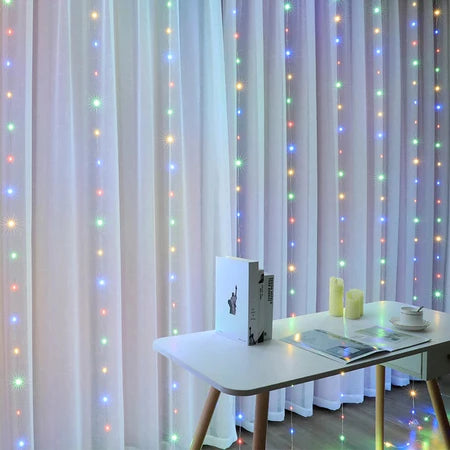 Luzes de Fadas LED USB 3x3m com Controle Remoto - 300 LEDs - À Prova D'Água