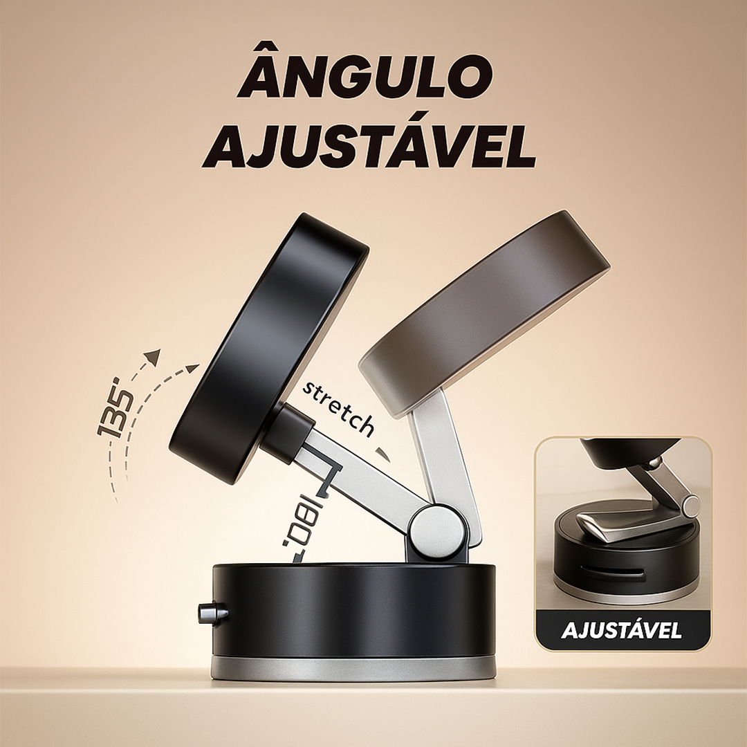 Suporte Magnético Dobrável com Super Sucção - Rotação 360