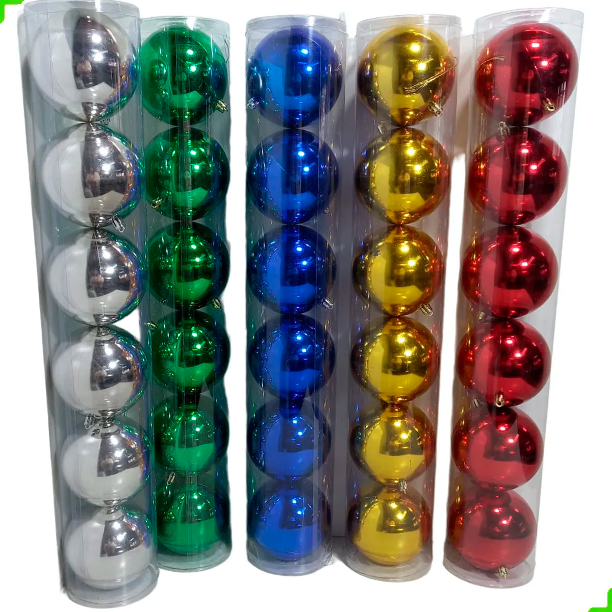Kit Bolas de Natal – 15/12/9/6 Unidades (3cm a 6cm) Lisa, Fosca e Glitter