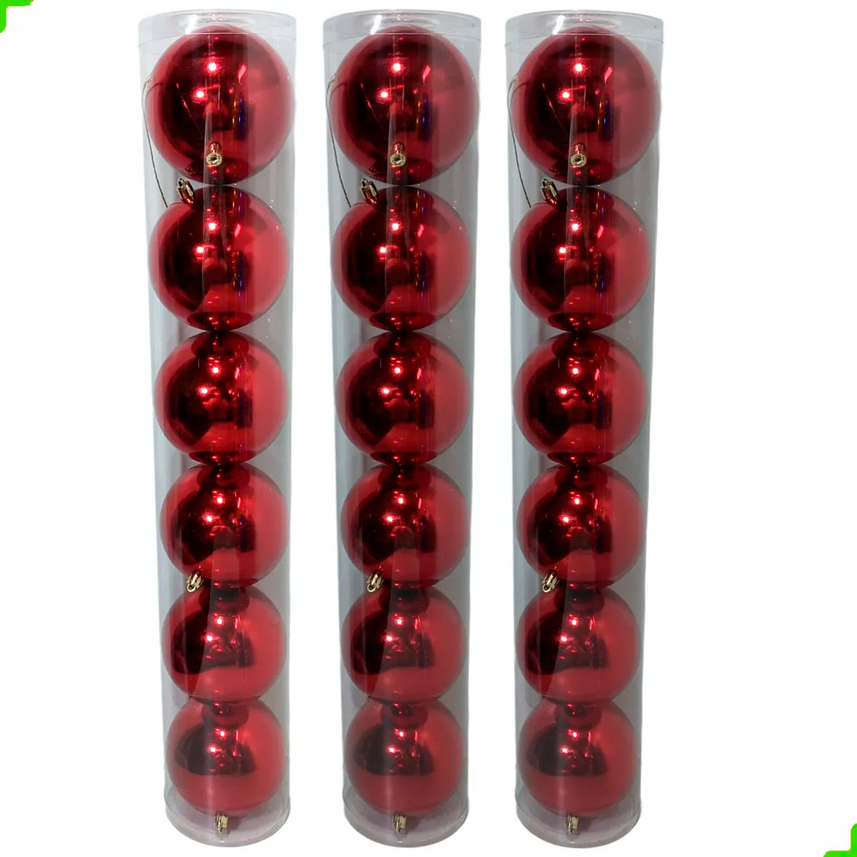 Kit Bolas de Natal – 15/12/9/6 Unidades (3cm a 6cm) Lisa, Fosca e Glitter