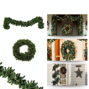 Festão Aramado Verde de Natal – Decoração Natalina