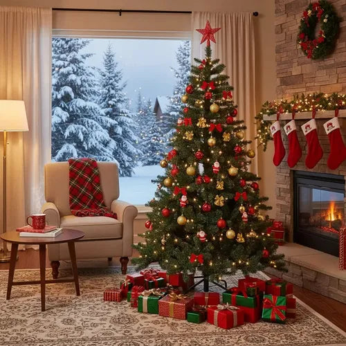 Árvore De Natal Pinheiro 210cm 600 Galhos