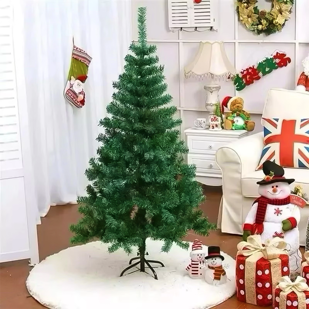 Árvore de Natal Verde Tradicional  90cm a 2,10m - Com Suporte Plástico ou Ferro