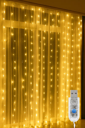 Luzes de Fadas LED USB 3x3m com Controle Remoto - 300 LEDs - À Prova D'Água