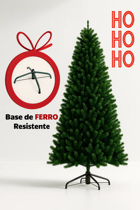 Árvore de Natal Verde 180cm - 350 Galhos Cheios + Base de Ferro Reforçada
