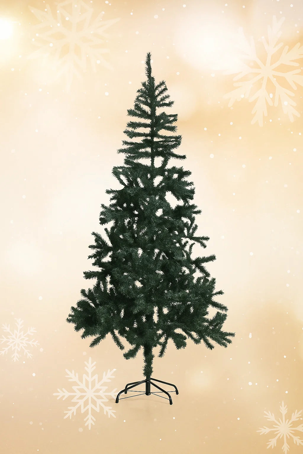 Árvore de Natal Verde 180cm - 350 Galhos Cheios + Base de Ferro Reforçada