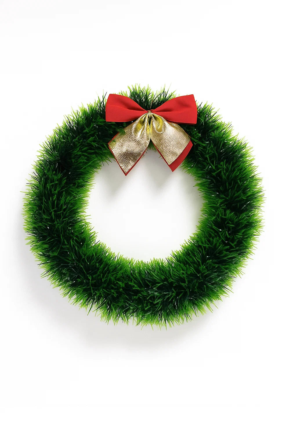 Guirlanda de Natal com Laço Vermelho – Enfeite para Porta, Decoração Natalina Festiva