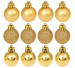 Kit Bolas Natalinas Decorativas Mistas – Lisa, Fosca e Glitter para Árvore de Nata