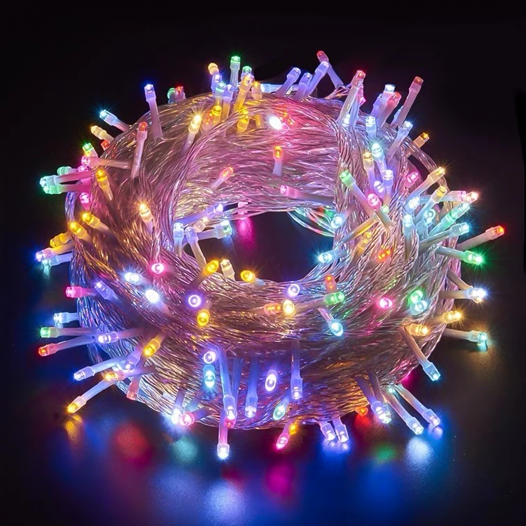 Pisca-Pisca de Natal 100 LEDs – 10m, 8 Funções, 110V/220V