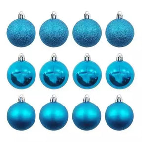 Kit Bolas de Natal – 15/12/9/6 Unidades (3cm a 6cm) Lisa, Fosca e Glitter