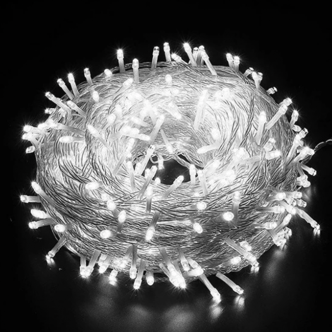 Pisca-Pisca de Natal 100 Leds – 10m, 8 Funções e Várias Cores
