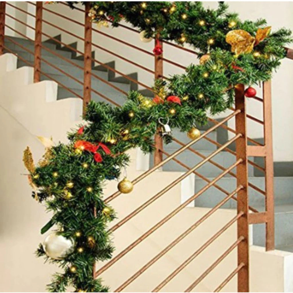 Festão Aramado Verde de Natal – Decoração Natalina