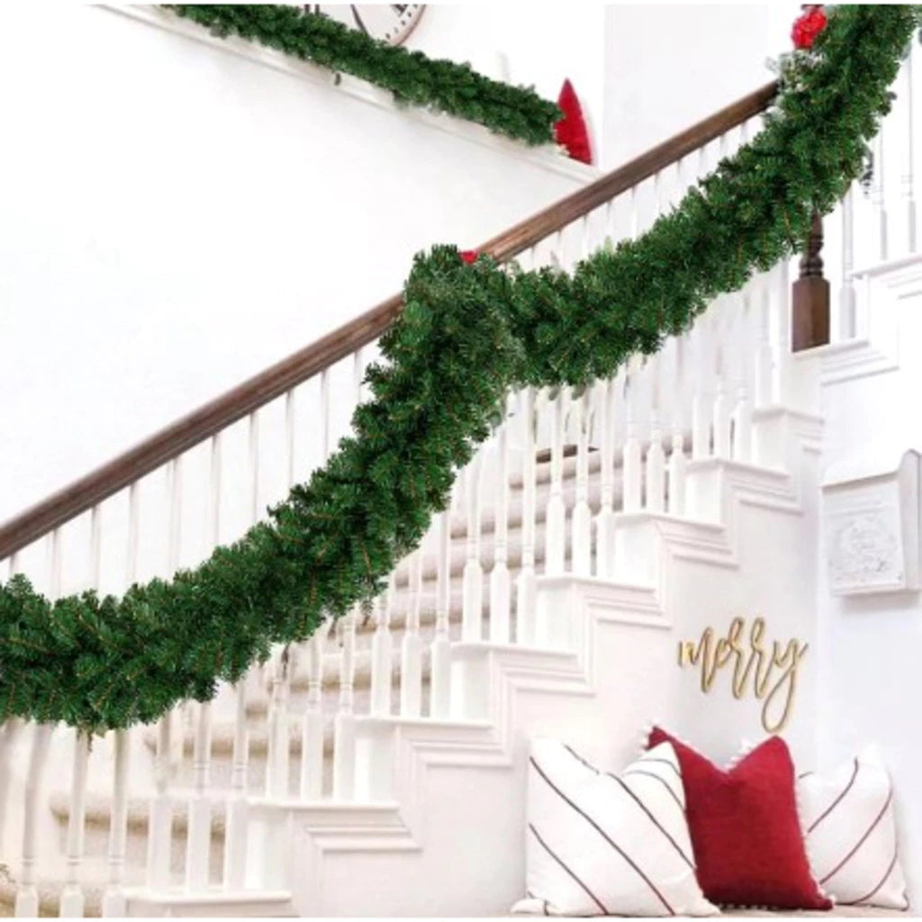 Festão Aramado Verde de Natal – Decoração Natalina
